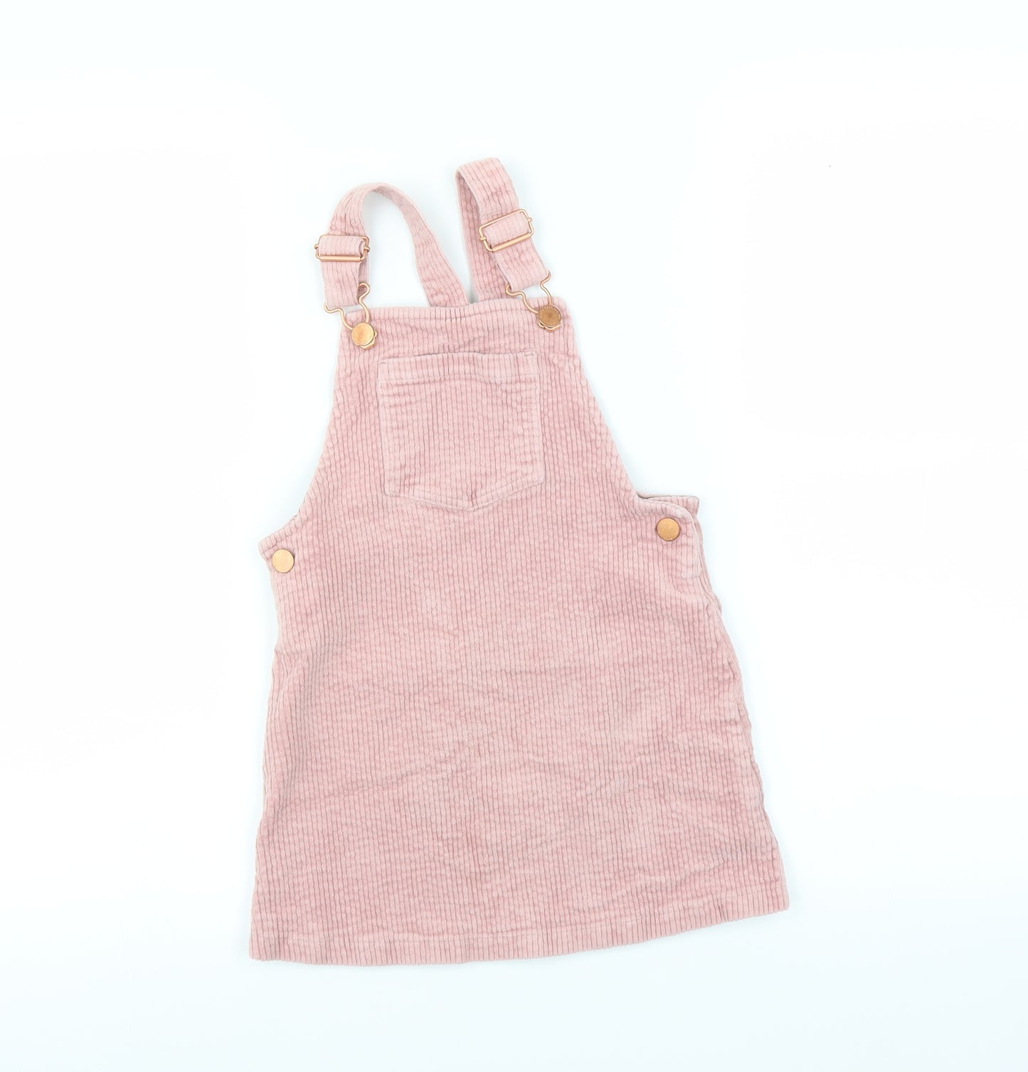 NEXT Girls Pink  Corduroy Pinafore/Dungaree Dress  Size 4-5 Years