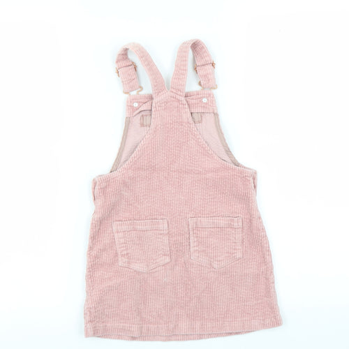 NEXT Girls Pink  Corduroy Pinafore/Dungaree Dress  Size 4-5 Years