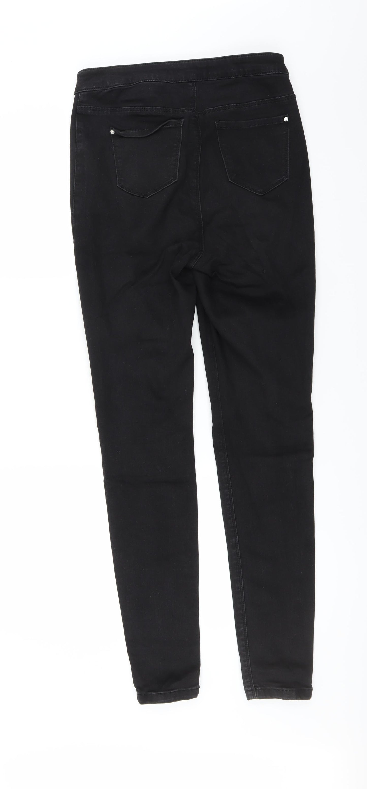 Missguided Womens Black   Skinny Jeans Size 14 L31 in - DISTRESSED