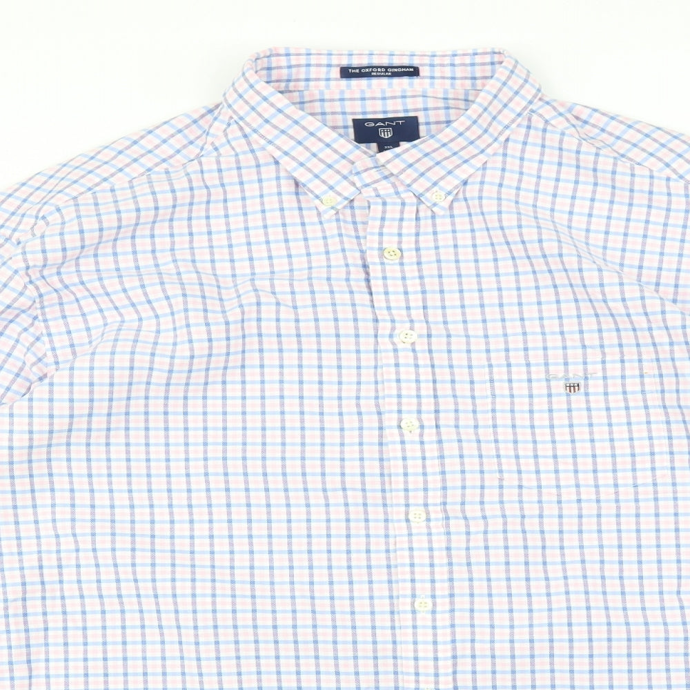 GANT Mens Blue Check   Dress Shirt Size 18