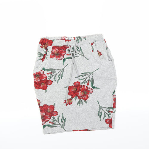 mshll girl Womens Grey Floral  Straight & Pencil Skirt Size XS