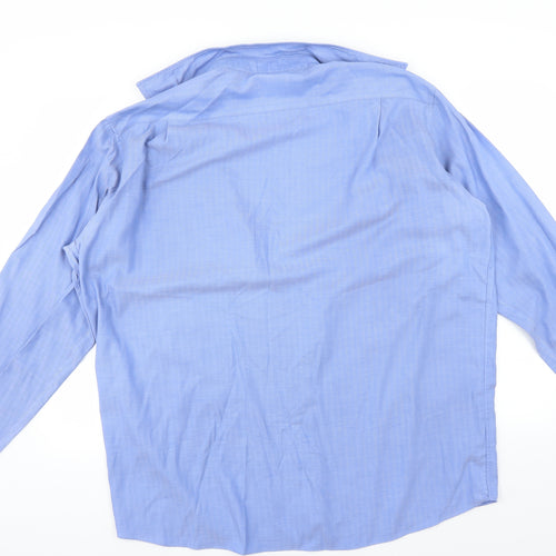 Marks and Spencer Mens Blue Striped   Dress Shirt Size 18.5