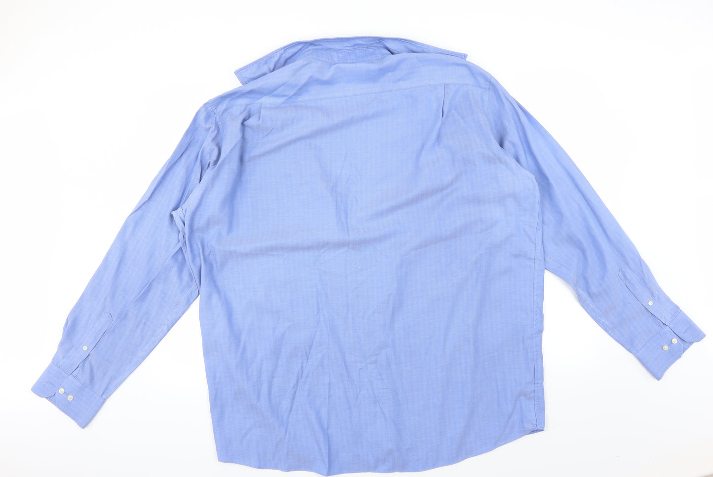Marks and Spencer Mens Blue Striped   Dress Shirt Size 18.5