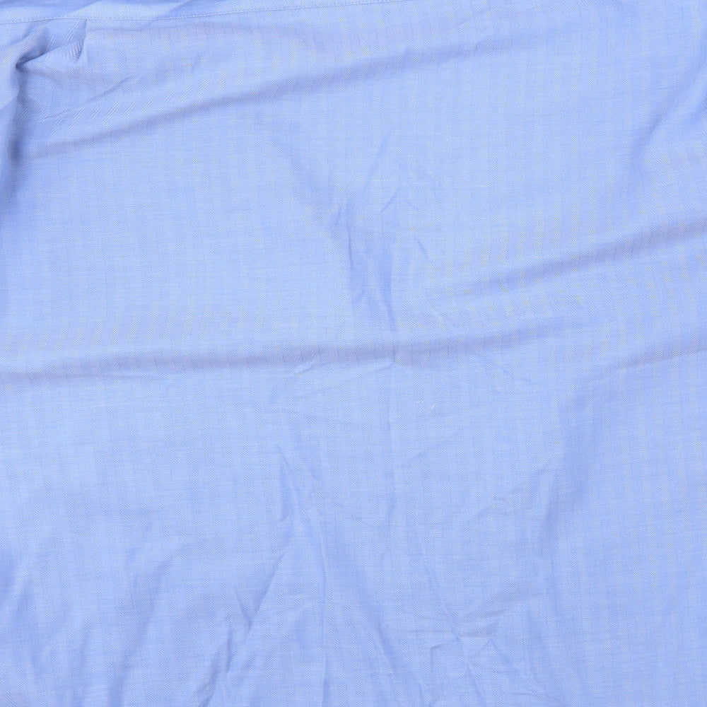 Marks and Spencer Mens Blue Striped   Dress Shirt Size 18.5
