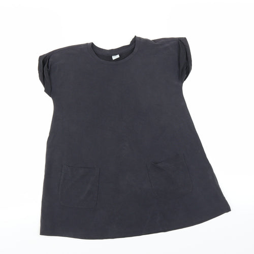 Sainsburys Girls Grey   T-Shirt Dress  Size 4 Years