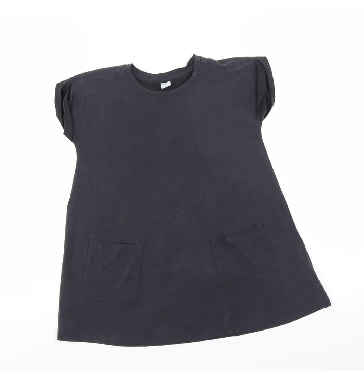 Sainsburys Girls Grey   T-Shirt Dress  Size 4 Years
