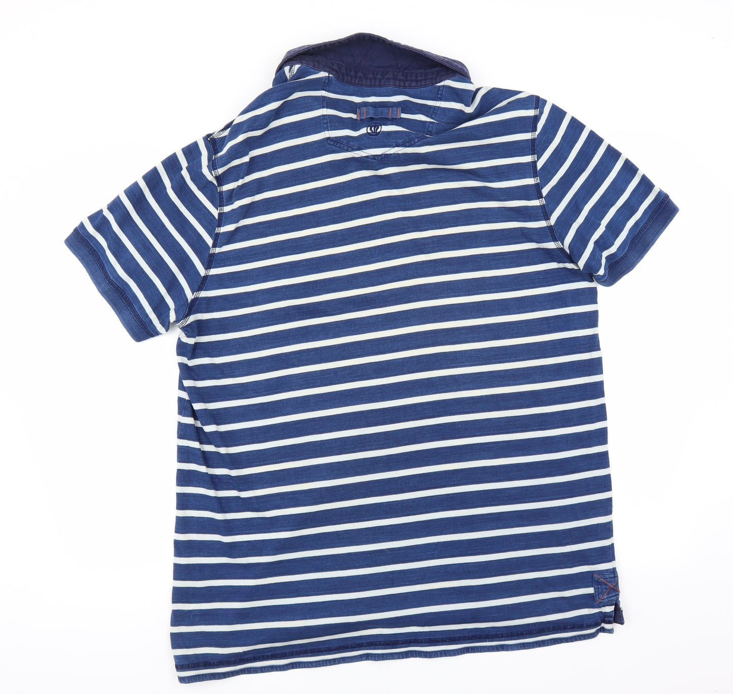 Fat Face Mens Blue Striped   Polo Size 2XL
