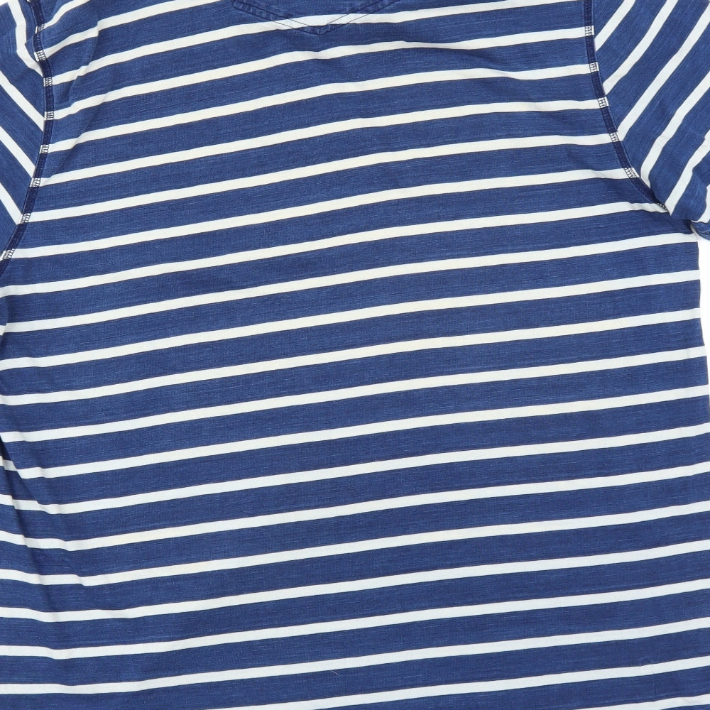 Fat Face Mens Blue Striped   Polo Size 2XL