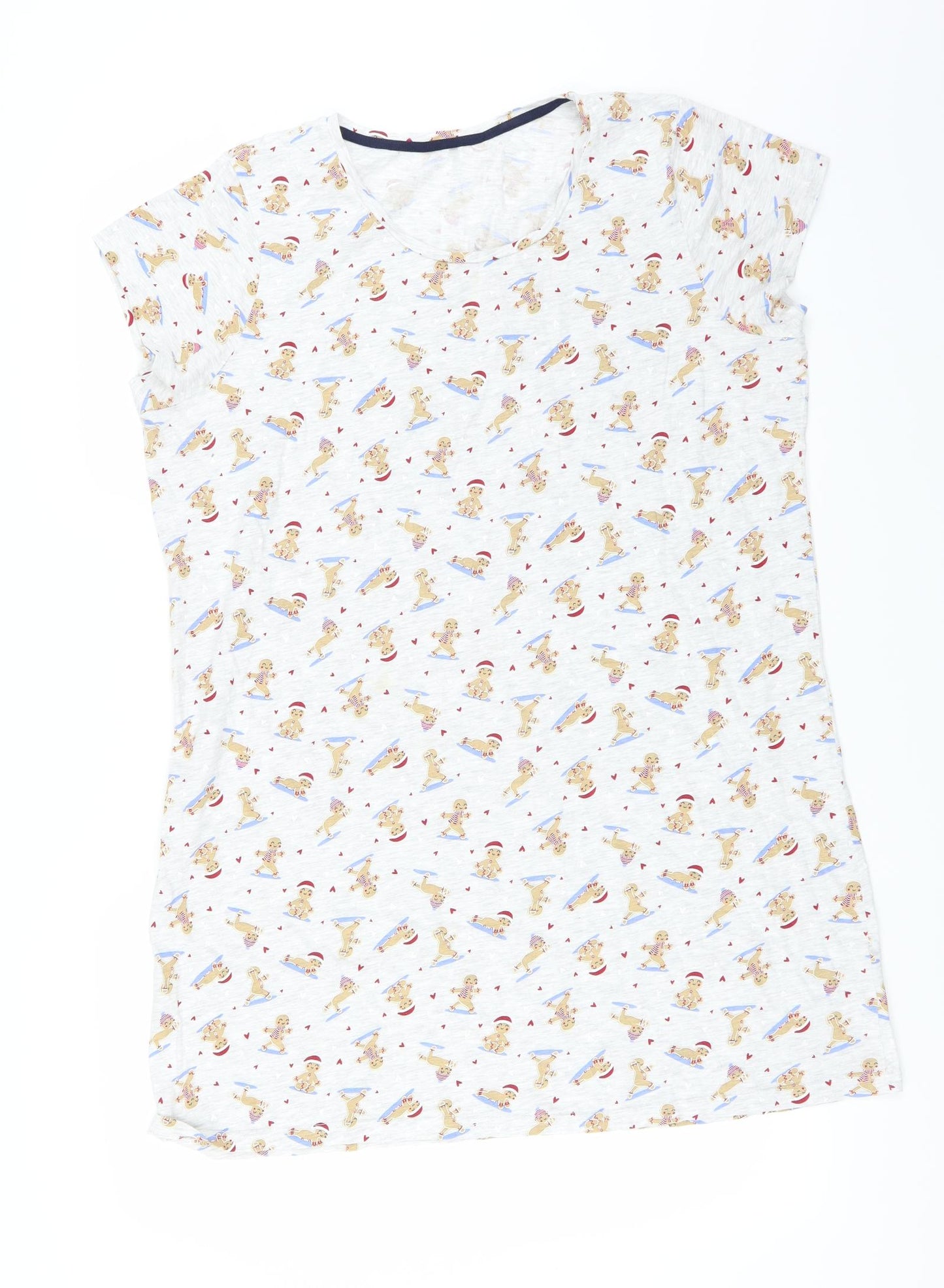 George Womens Grey Solid  Top Gown Size 16  - Gingerbread Man