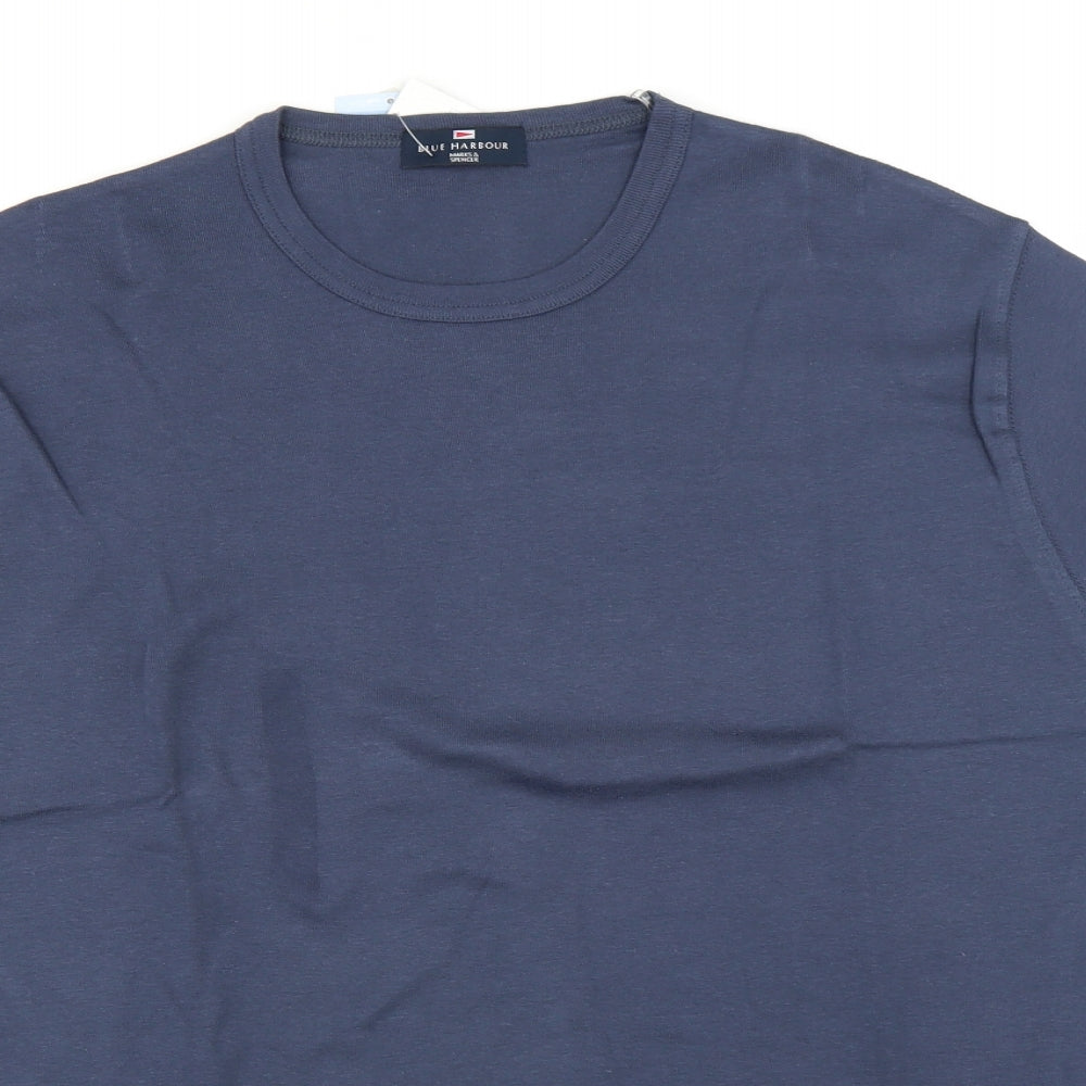 Marks and Spencer Mens Blue    T-Shirt Size XL