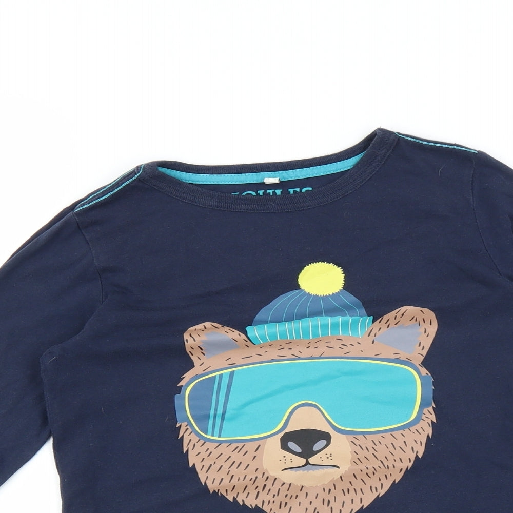Joules Boys Blue   Basic T-Shirt Size 9-10 Years  - bear print