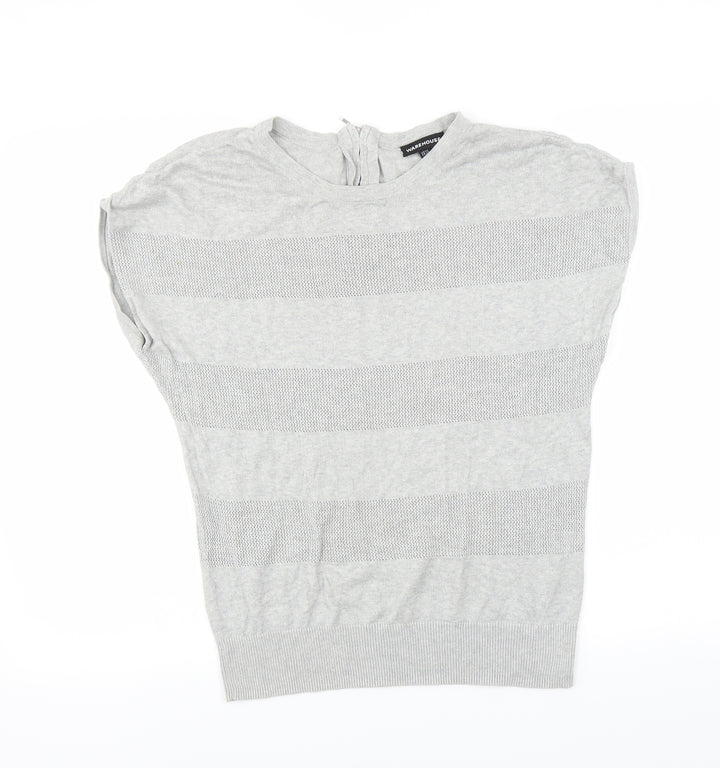 Warehouse Womens Grey   Pullover Jumper Size 10