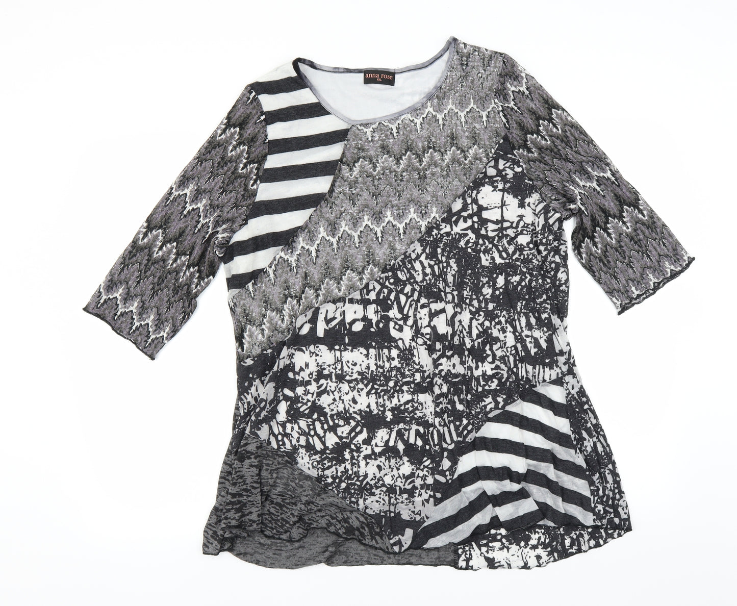 Anna Rose Womens Black   Basic Blouse Size 2XL