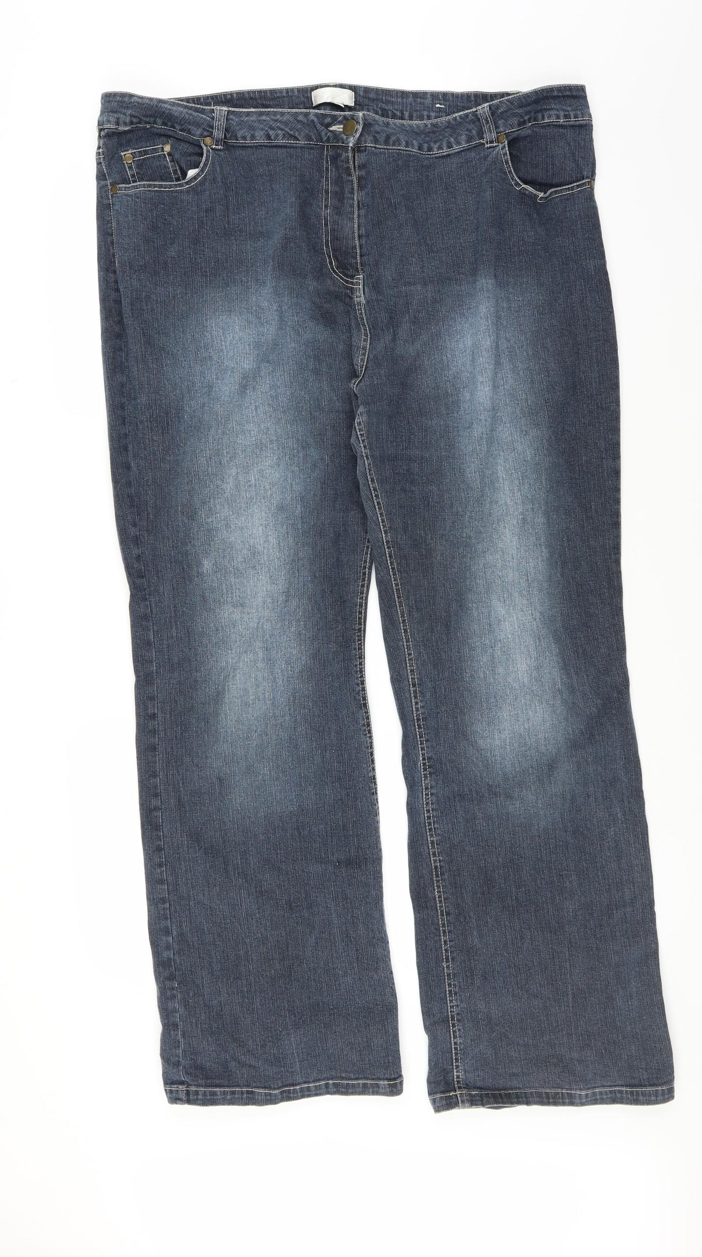 Yours Womens Blue   Straight Jeans Size 24 L30 in