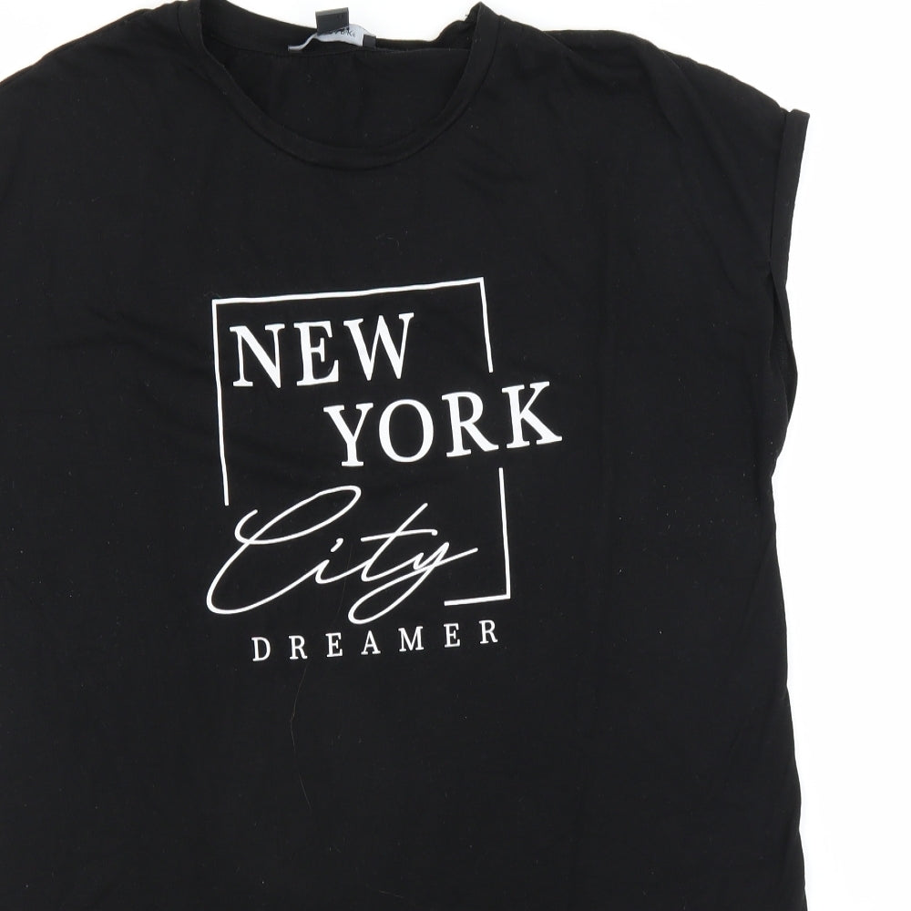 Primark Womens Black   Basic T-Shirt Size L