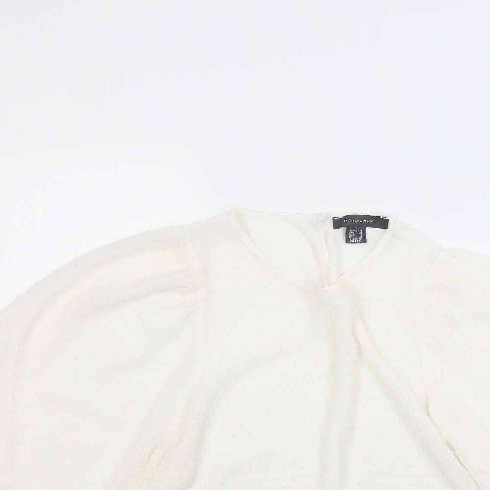 Primark Womens White   Basic Blouse Size 10