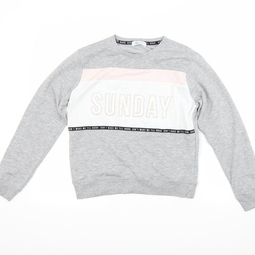 New Look Womens Grey   Pullover Sweatshirt Size M