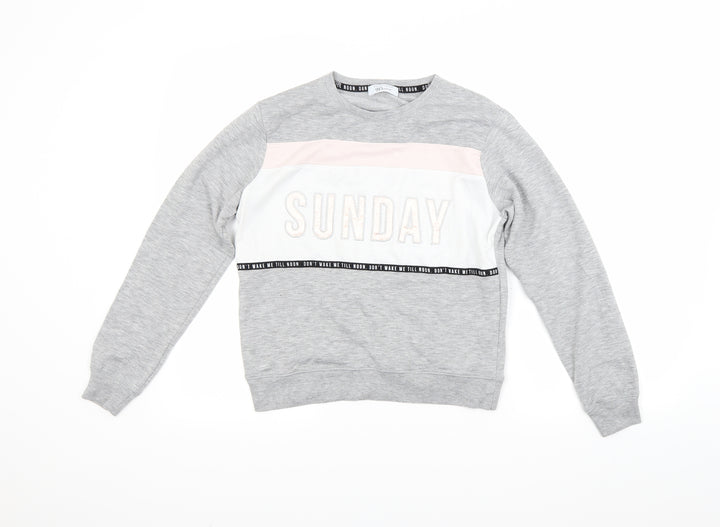 New Look Womens Grey   Pullover Sweatshirt Size M