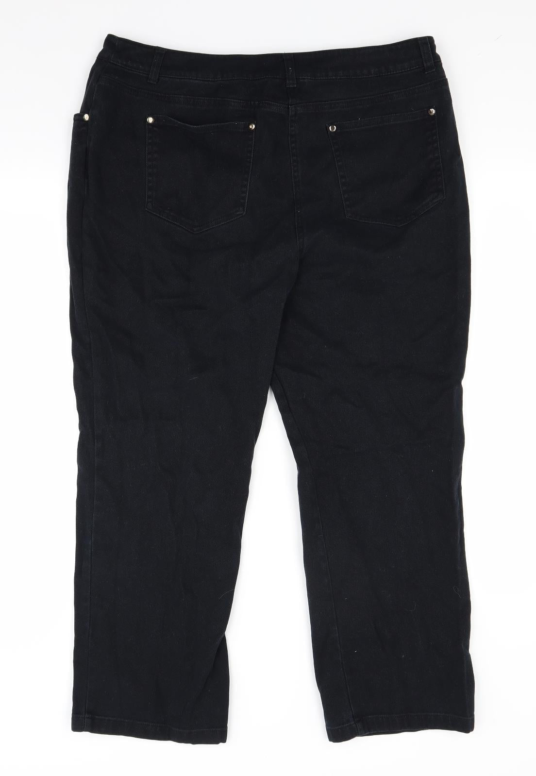 isle Womens Black  Denim Mom Jeans Size 18 L26 in