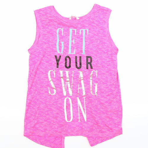 miss evie Girls Pink   Basic Tank Size 11-12 Years