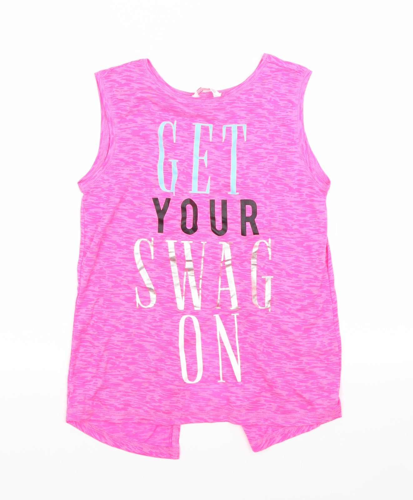 miss evie Girls Pink   Basic Tank Size 11-12 Years