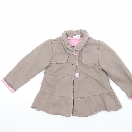 NEXT Girls Brown   Pea Coat Coat Size 3-4 Years