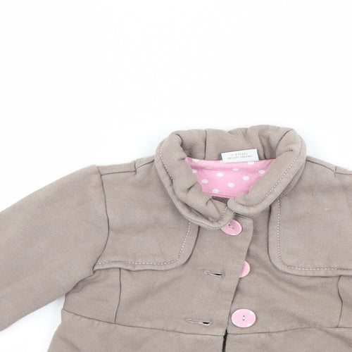NEXT Girls Brown   Pea Coat Coat Size 3-4 Years