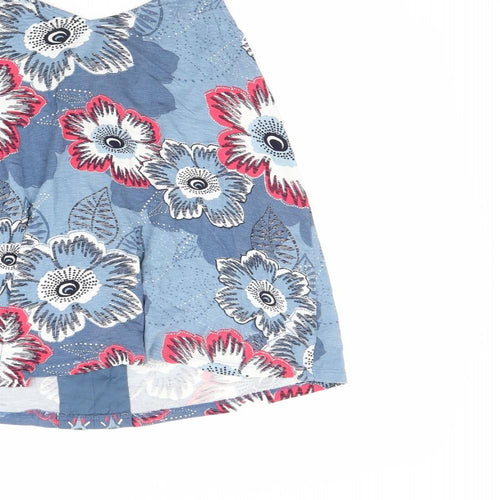 NEXT Womens Blue Floral  Basic Tank Size 8