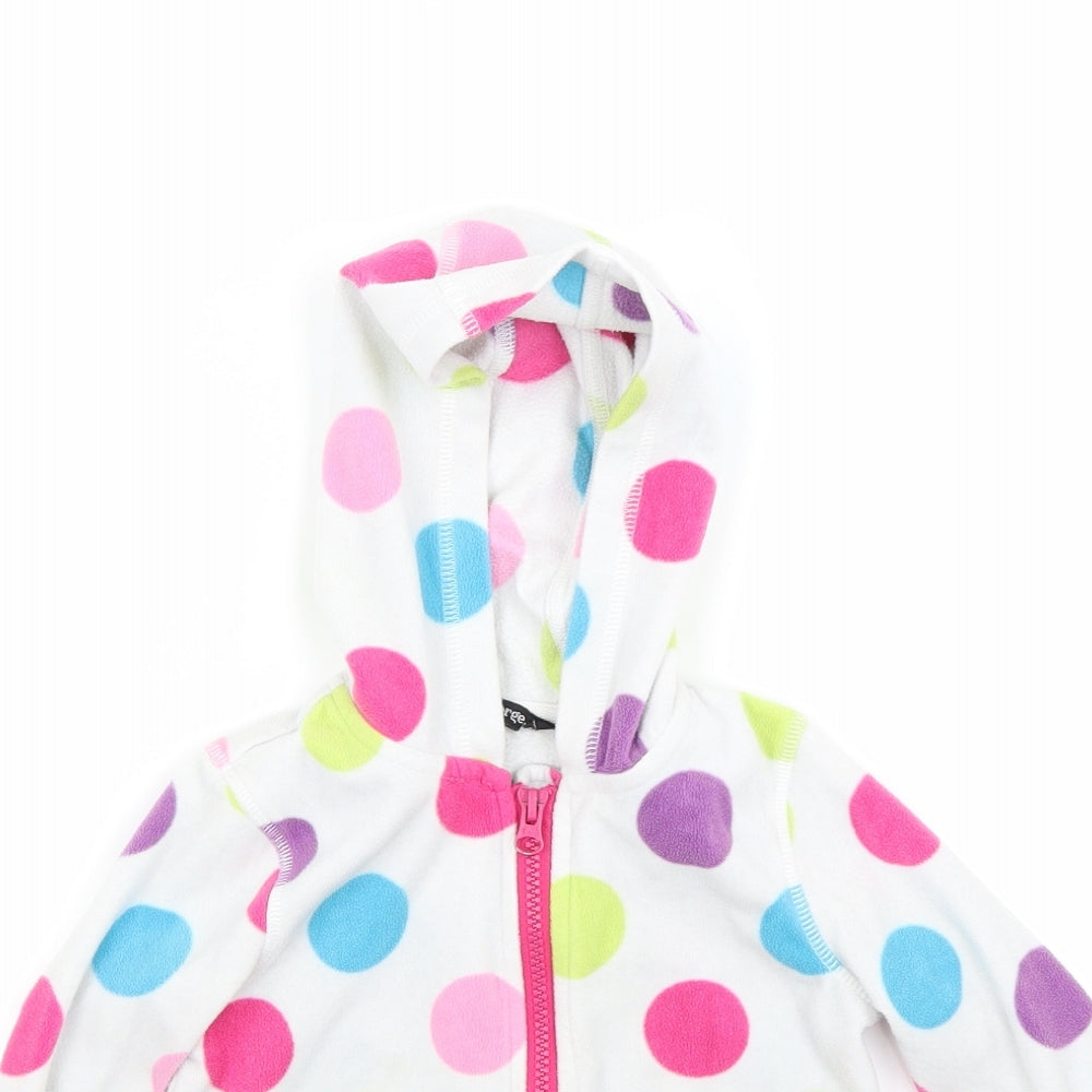 George Girls White  Fleece Jacket Coat Size 2-3 Years
