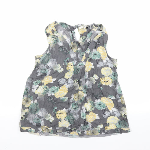 NEXT Womens Grey Floral  Basic Tank Size 8