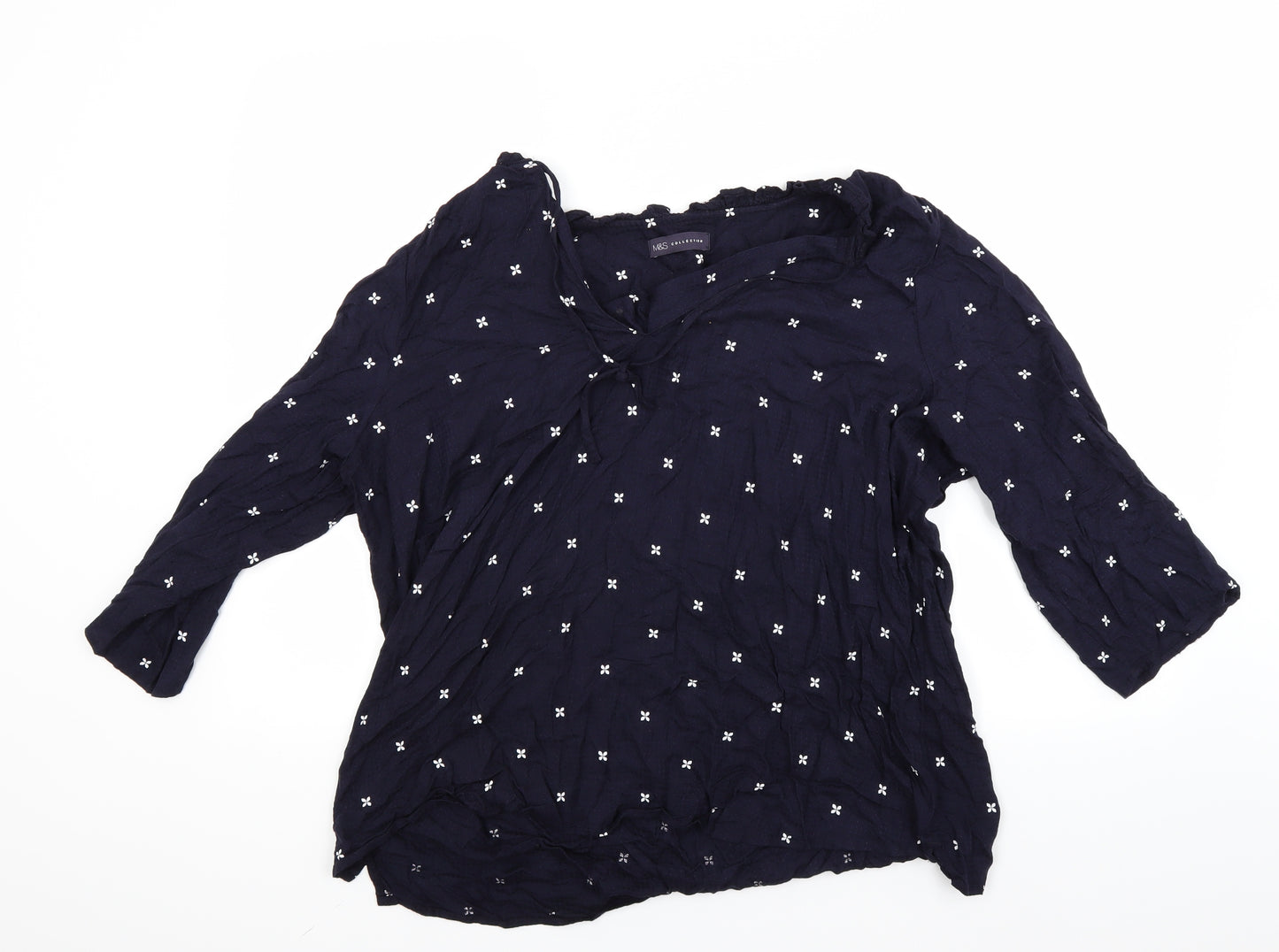 Marks and Spencer Womens Blue   Basic Blouse Size 20