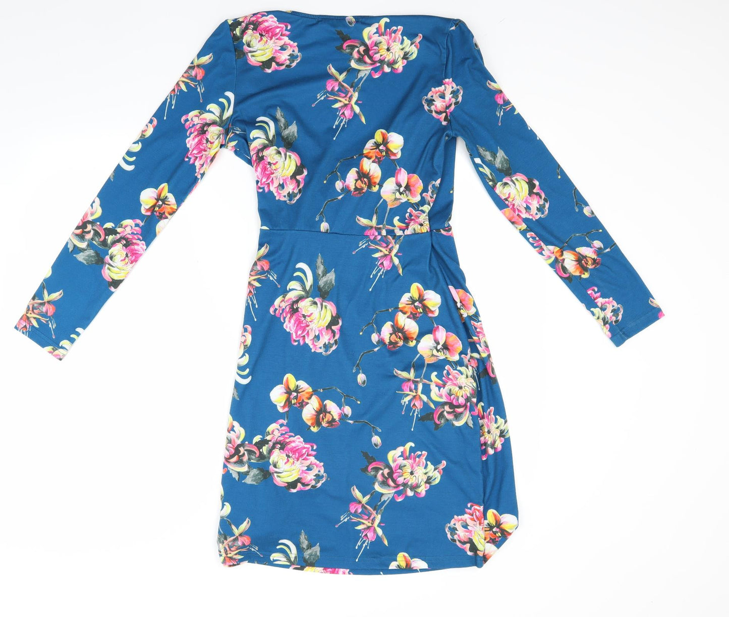 Uttam Boutique Womens Blue Floral  A-Line  Size 8