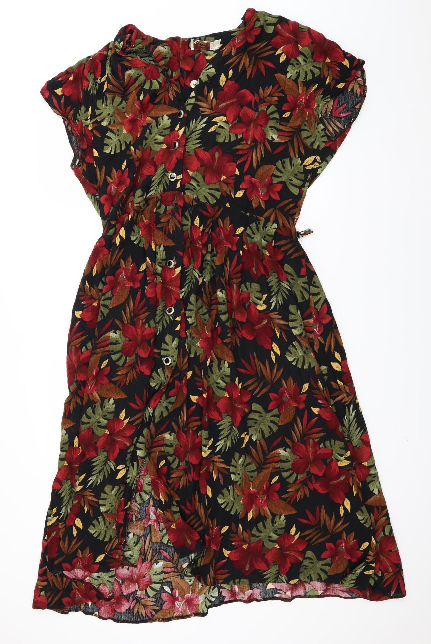 Hamells Womens Red Floral  Fit & Flare  Size 18