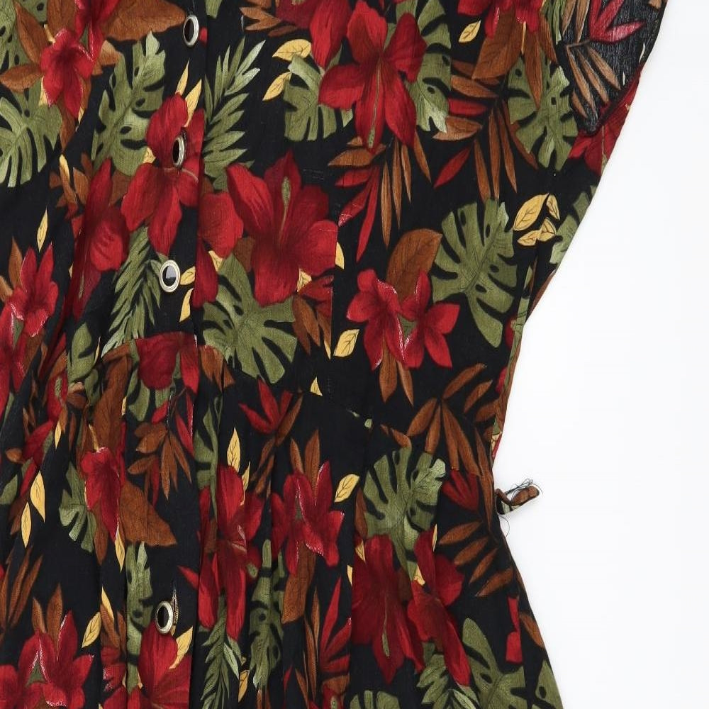 Hamells Womens Red Floral  Fit & Flare  Size 18