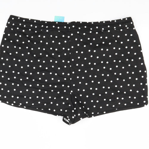 Papaya Womens Black Polka Dot  Hot Pants Shorts Size 10