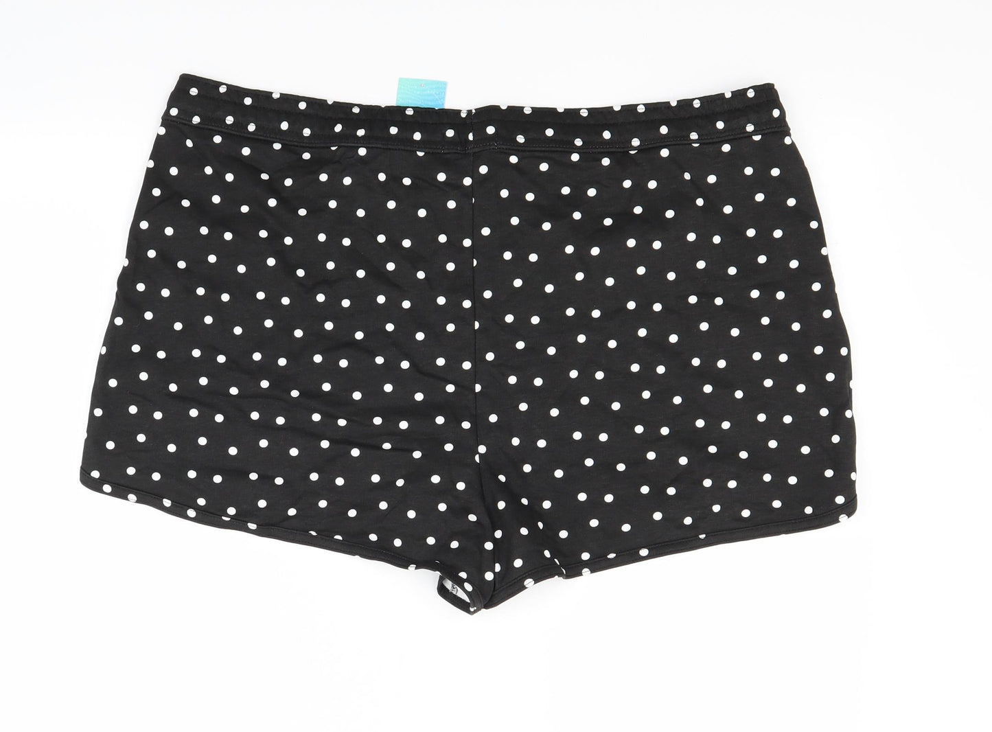 Papaya Womens Black Polka Dot  Hot Pants Shorts Size 10