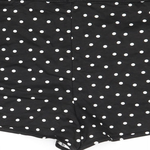 Papaya Womens Black Polka Dot  Hot Pants Shorts Size 10