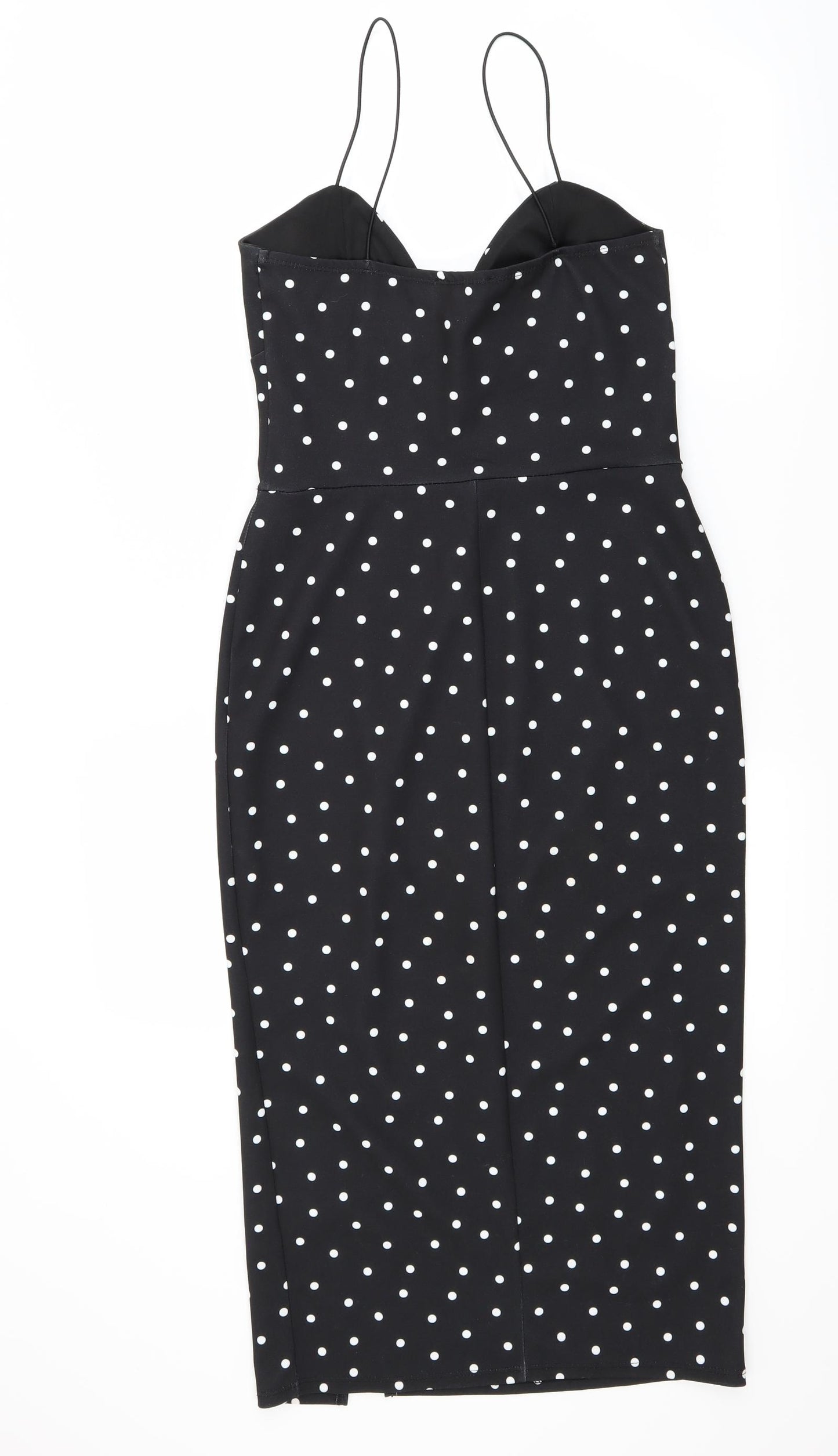 New Look Womens Black Polka Dot  Fit & Flare  Size 12