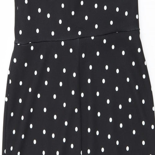 New Look Womens Black Polka Dot  Fit & Flare  Size 12