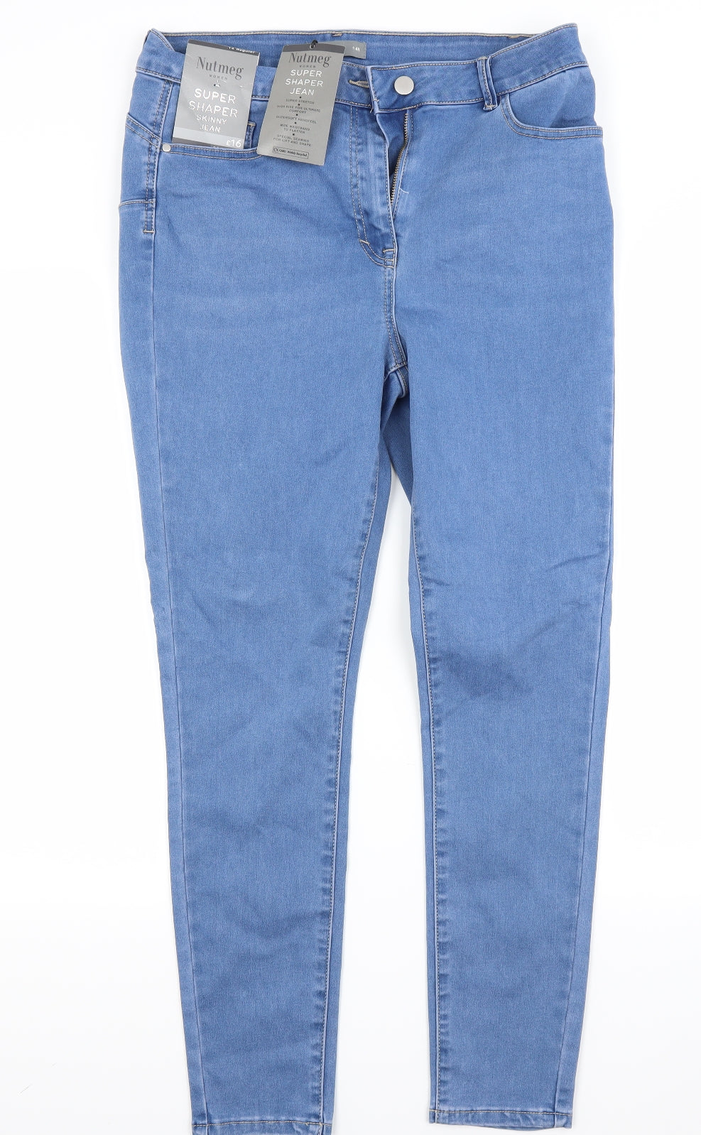 Nutmeg Womens Blue  Denim Skinny Jeans Size 14 L27 in