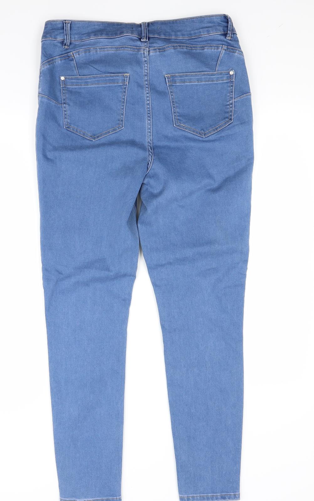 Nutmeg Womens Blue  Denim Skinny Jeans Size 14 L27 in
