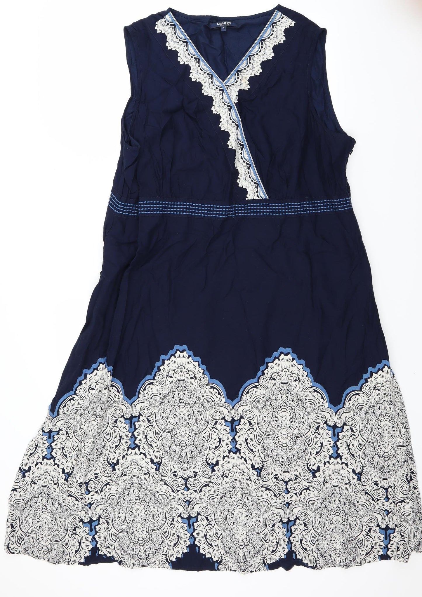 Maine Womens Blue   A-Line  Size 20