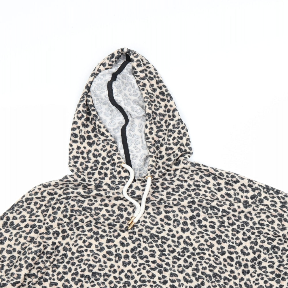 Primark Womens Brown Animal Print  Pullover Hoodie Size 10