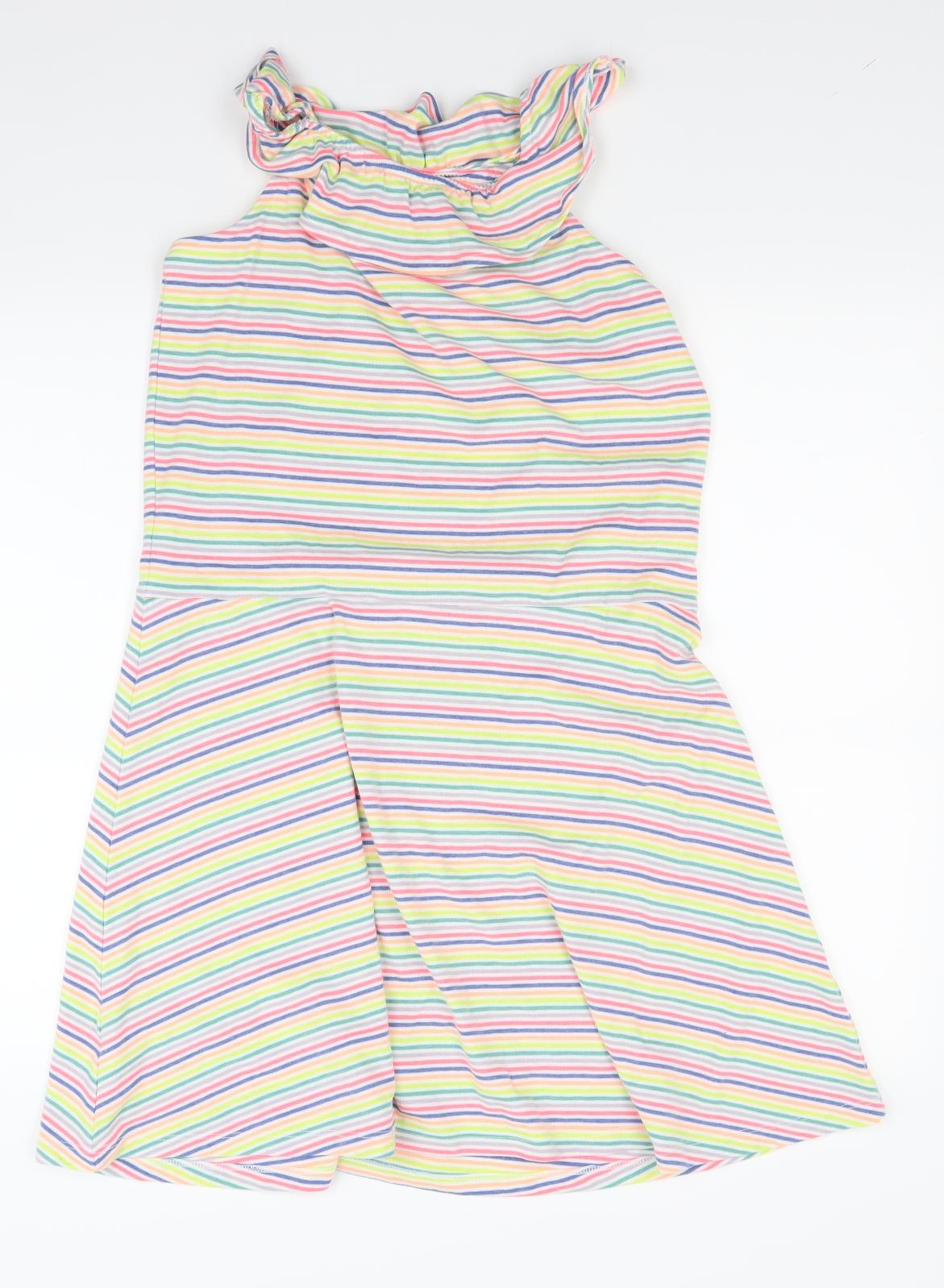 TU Girls Multicoloured Striped  A-Line  Size 12 Years