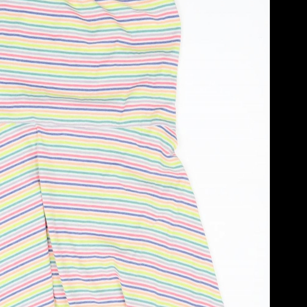 TU Girls Multicoloured Striped  A-Line  Size 12 Years