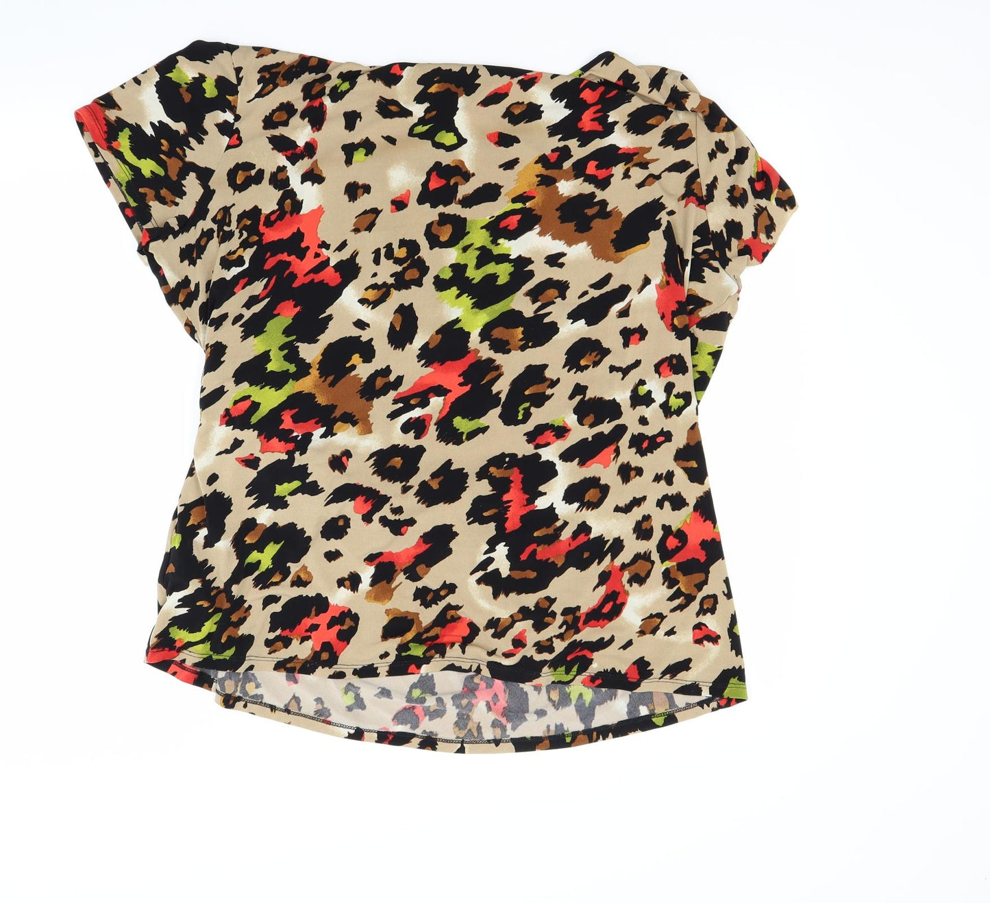 Debenhams Womens Brown Animal Print  Basic Blouse Size 22