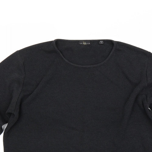 La reine Mens Black   Pullover Jumper Size L