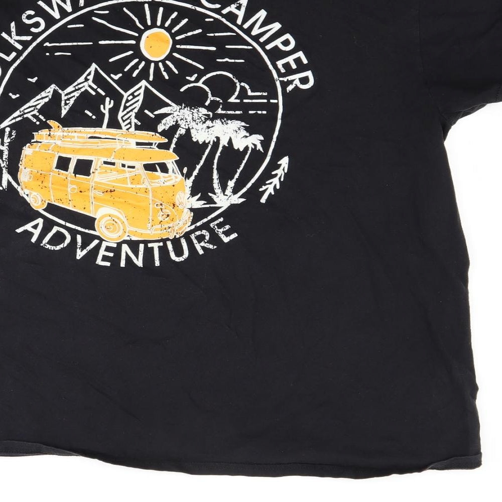 Vw Mens Black    T-Shirt Size 2XL  - VW camper