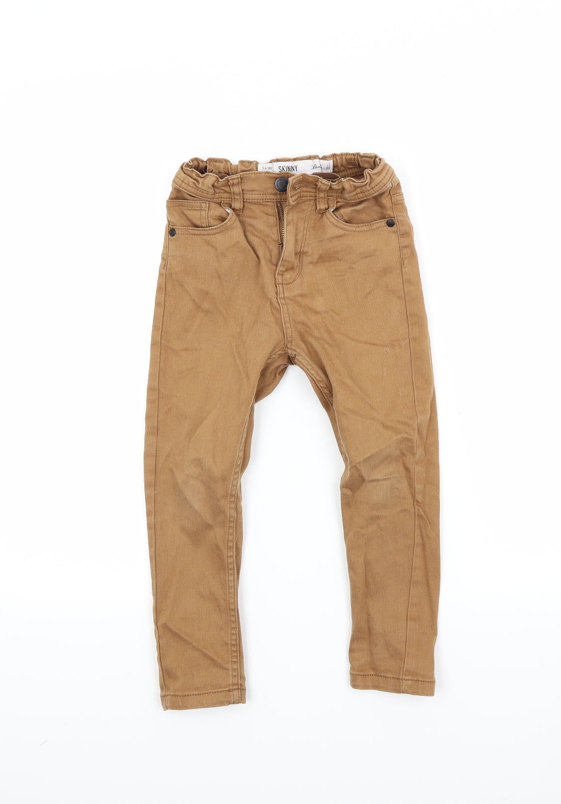Primark Boys Brown  Denim Skinny Jeans Size 5-6 Years