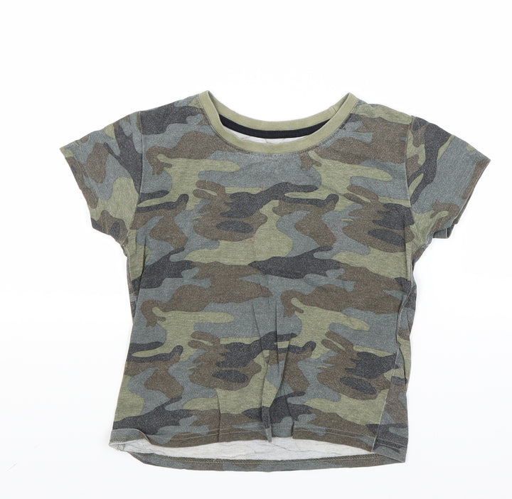 Primark Boys Green Camouflage Basic T-Shirt Size 5-6 Years